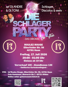 Plakat Die Schlagerparty